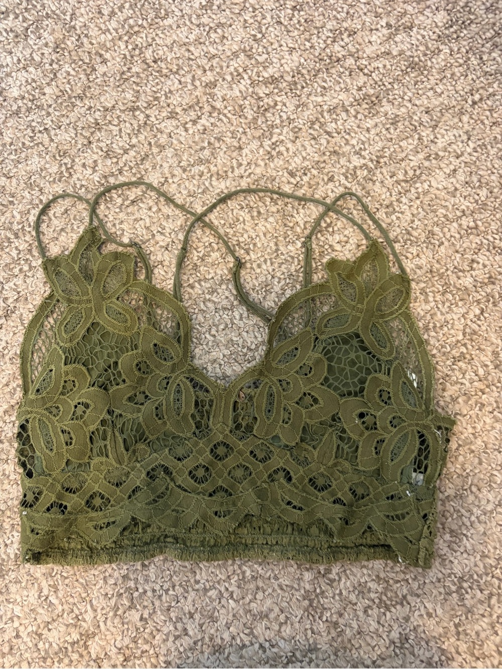 Free People Adele olive green Bralette